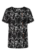 Alaia Swirl Print Button Top-Top-White finn