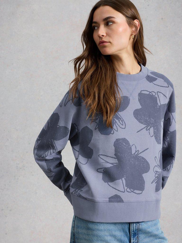 White Stuff DAYDREAMER PRINTED SWEAT-White Stuff-White finn