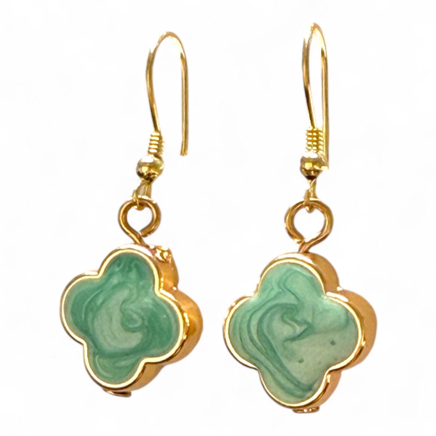 Jess and lou Pearlescent Clover Drop Earring ER191-Jess and Lou-White finn