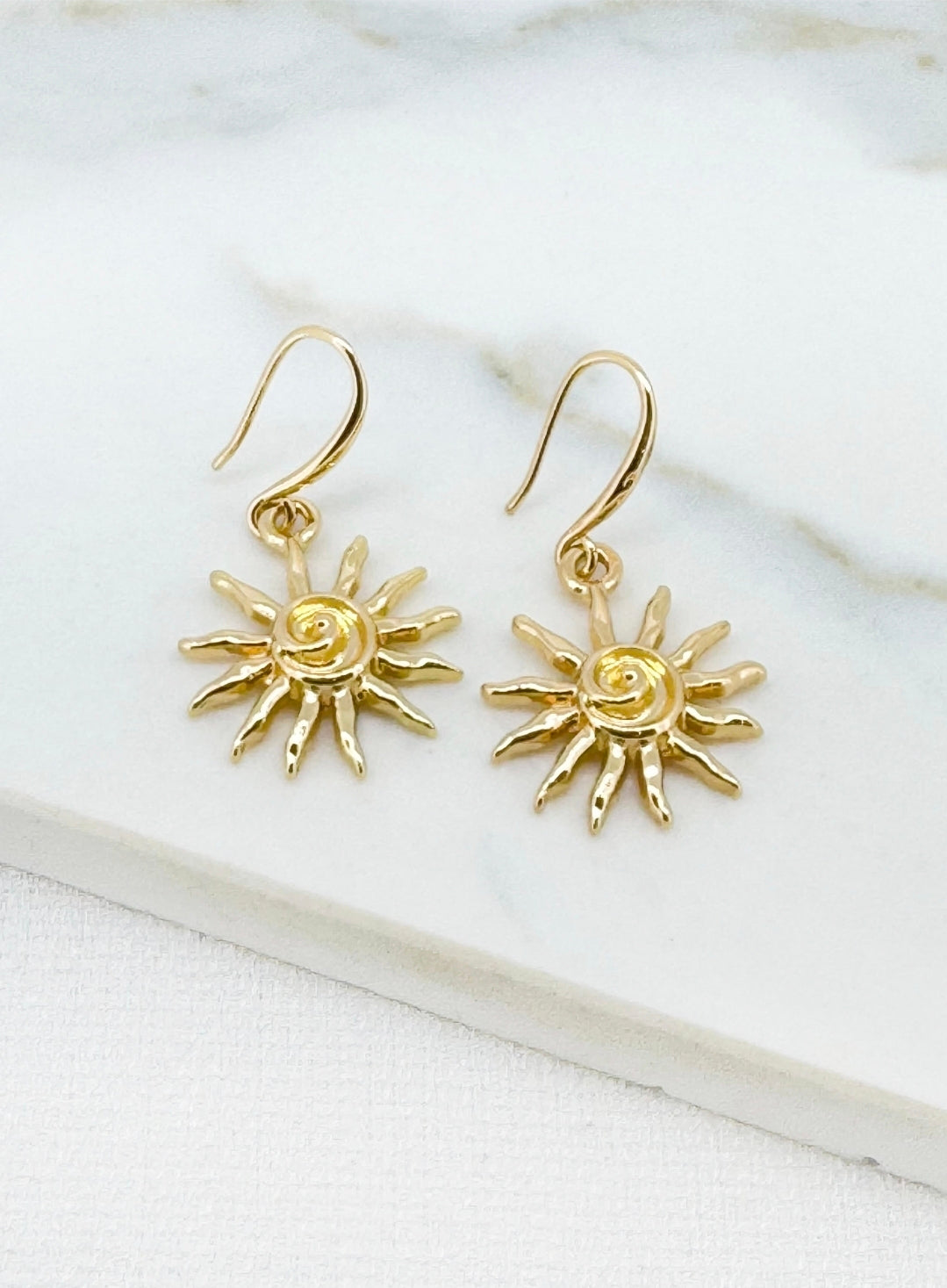 Envy Earrings Gold Sun 4792-Envy-White finn