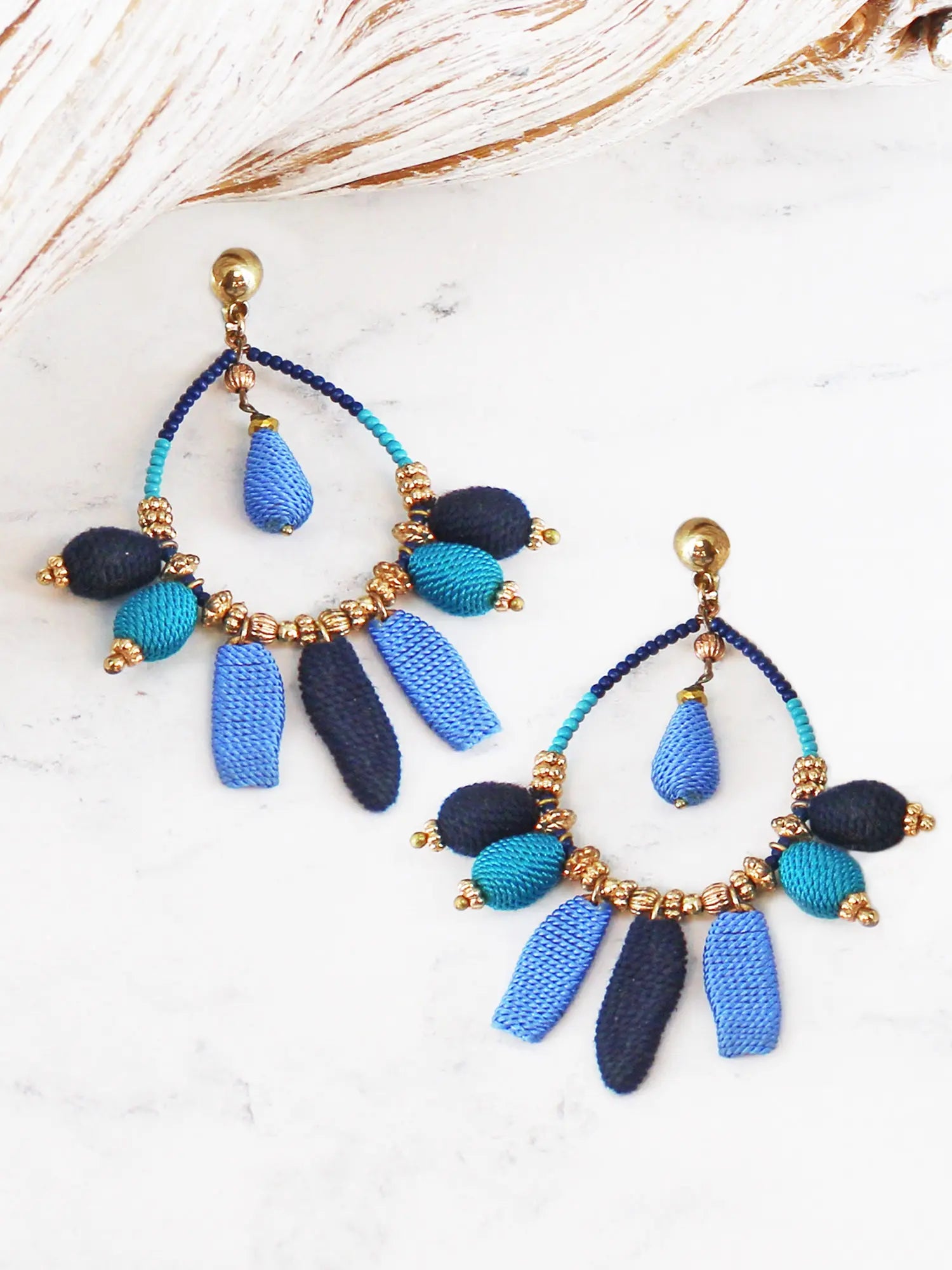 Susie Blue Earrings Ay1511-Earrings-White finn