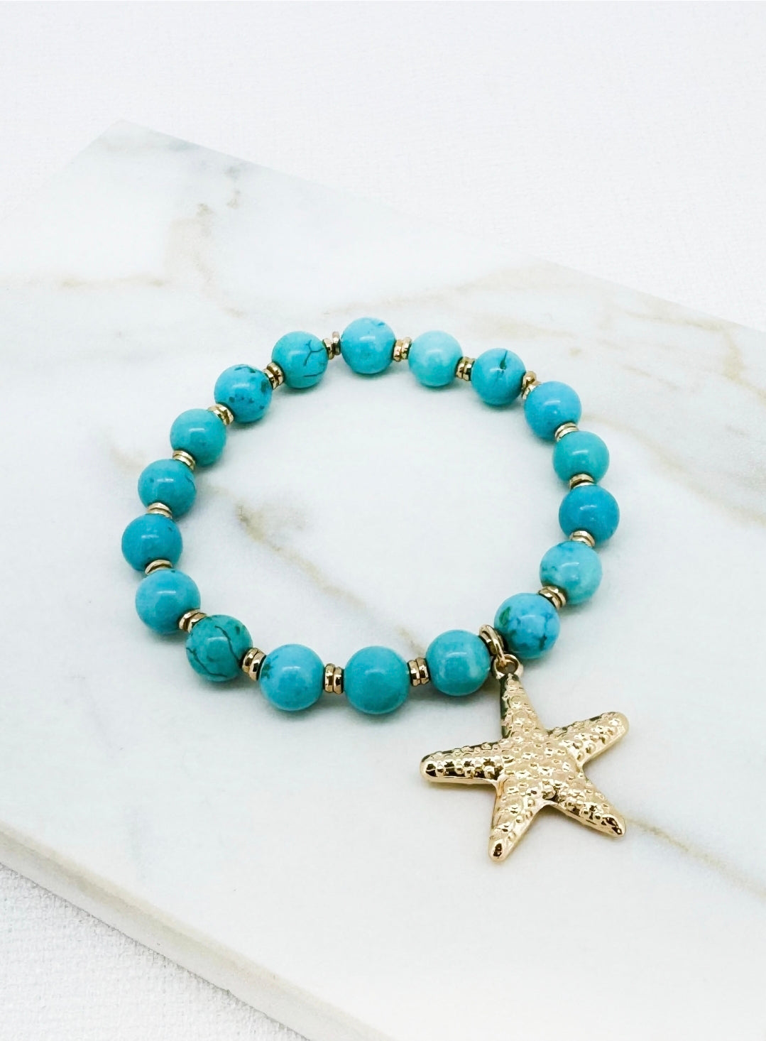 Envy Turquoise Bead Bracelet 4821-Envy-White finn