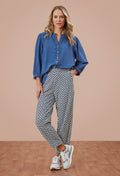 Adini Ikat Tile Mylee Trouser - Riviera-Adini-White finn