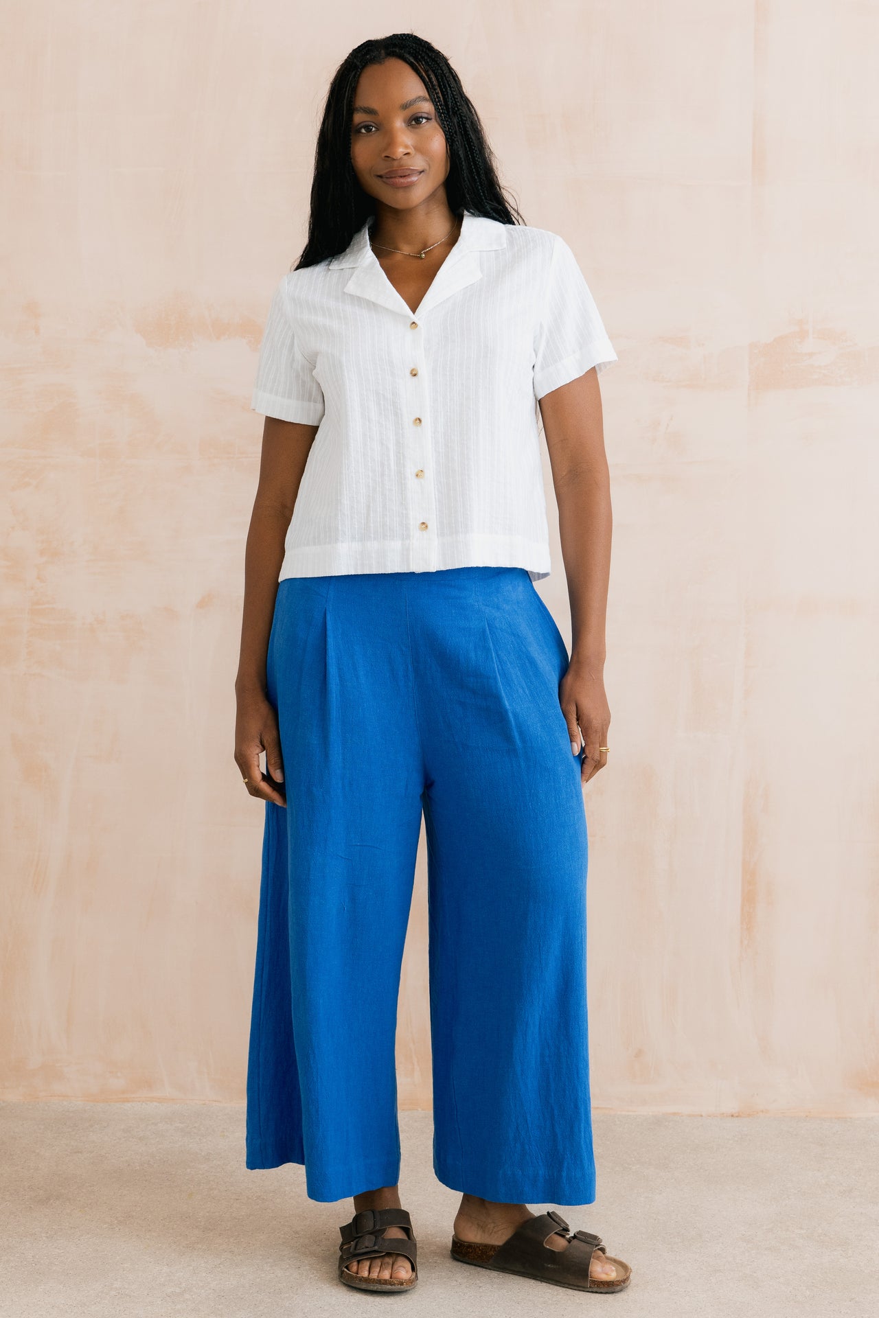 Lily and Me Pippa Embroidered Cotton Shirt White