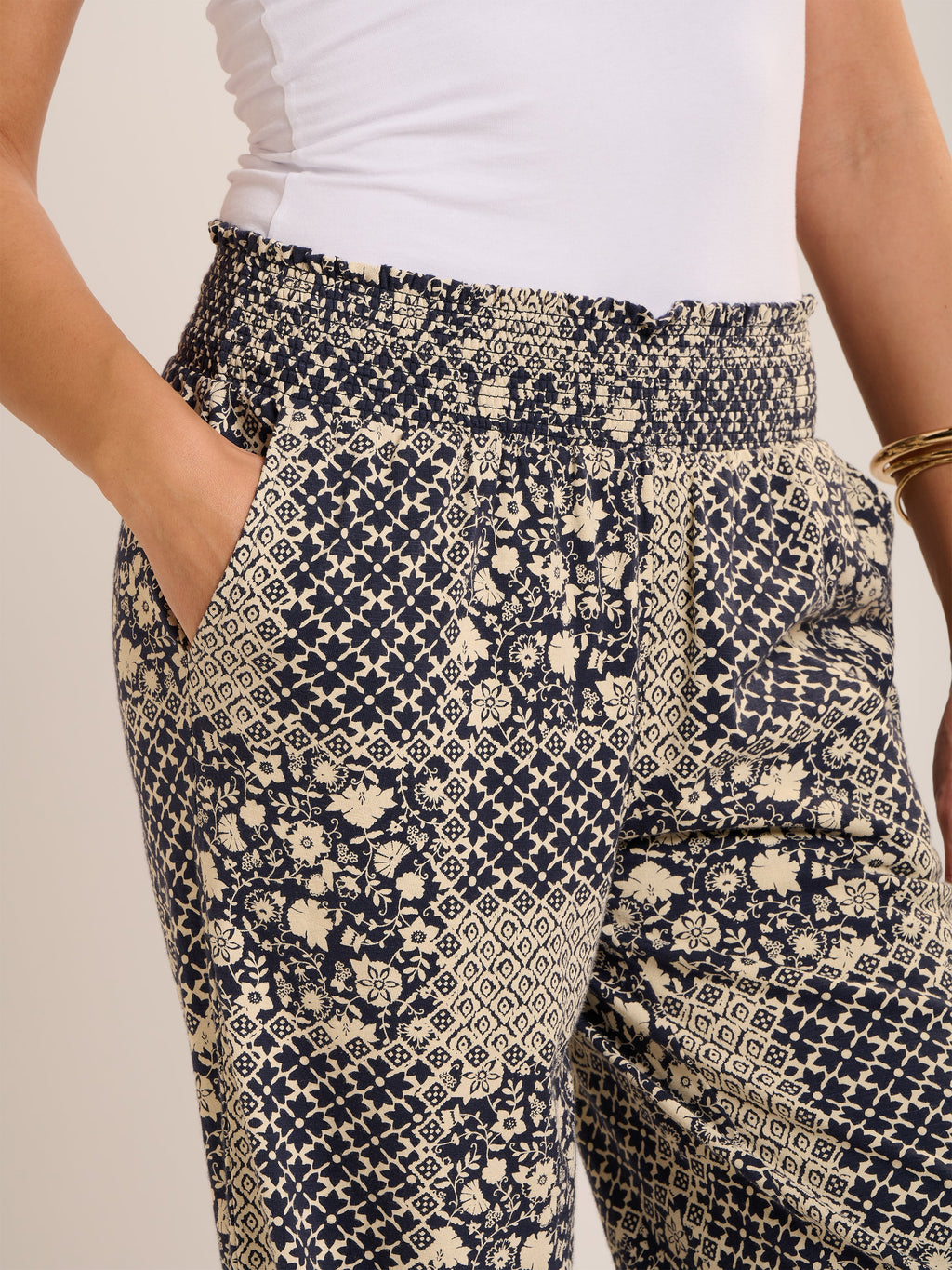 Brakeburn Helena Beach Pant-Brakeburn-White finn