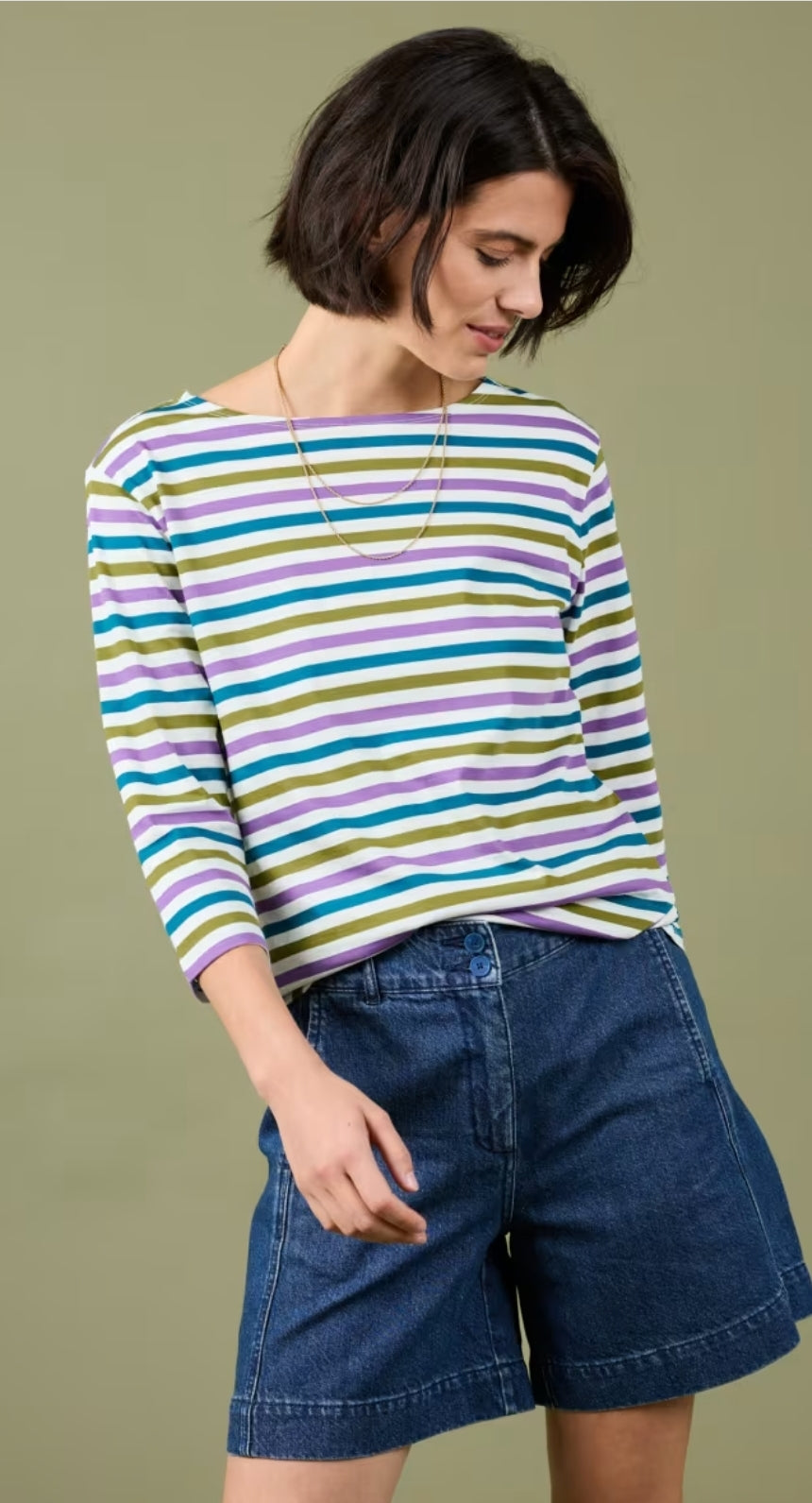 Seasalt Sailor Top Tri Mini Cornish Pansy