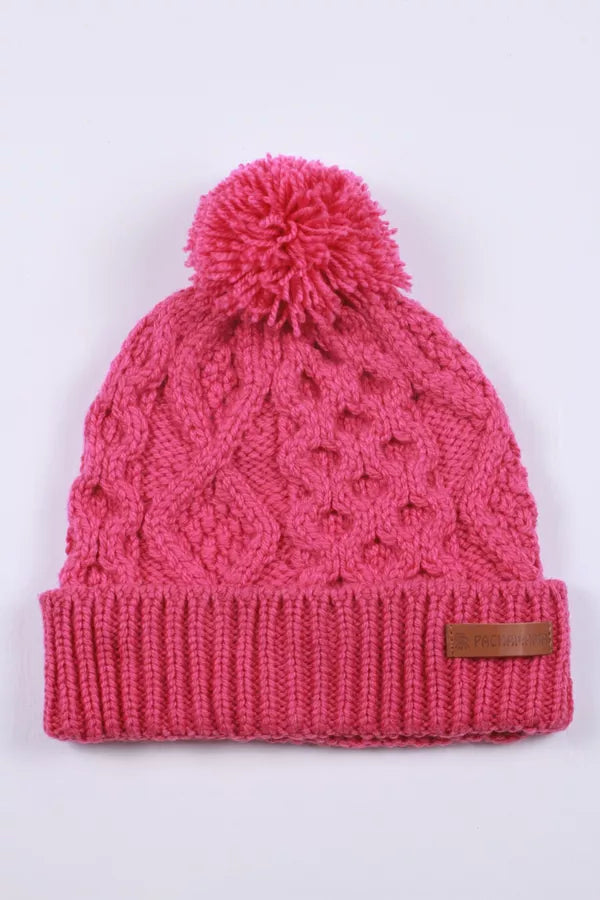 Pachamama Enniskerry Bobble Beanie (Merino) Rose