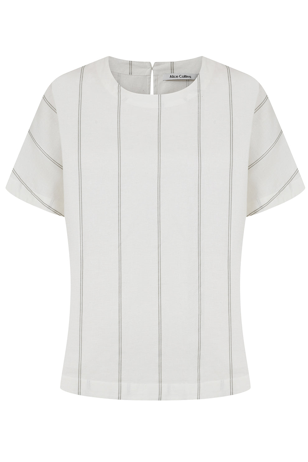 Alice Collins Rose Striped Top-Top-White finn
