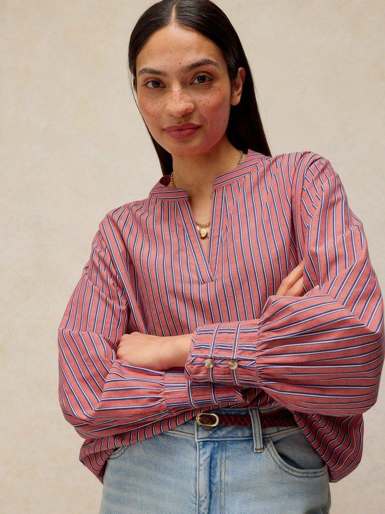 White Stuff raya pop over shirt