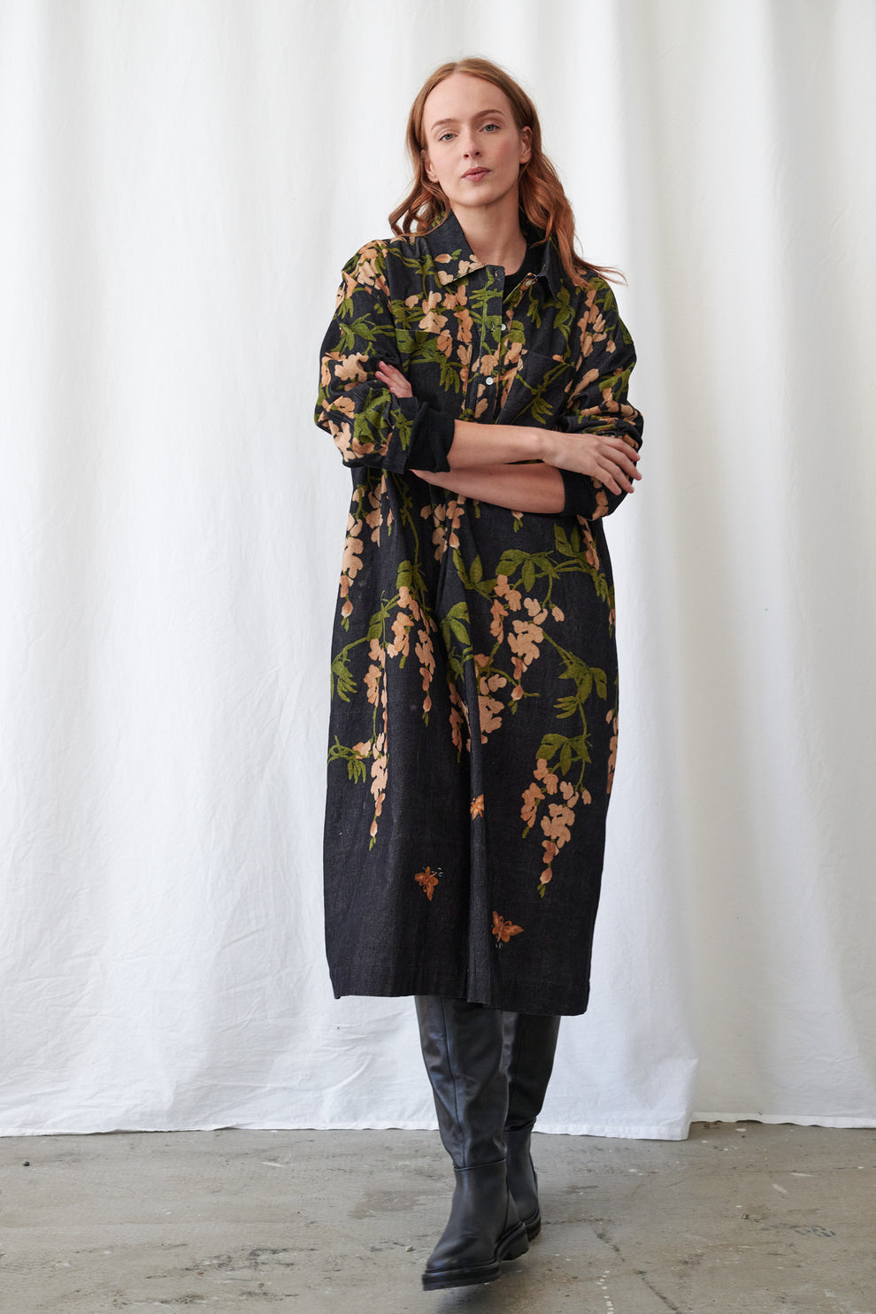 One Hundred Stars Wisteria Black Pocket Dress