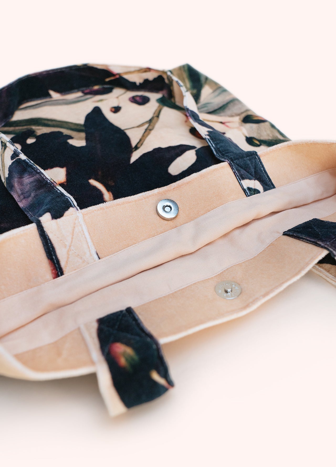 Powder Velvet Tote - Midnight Orchid