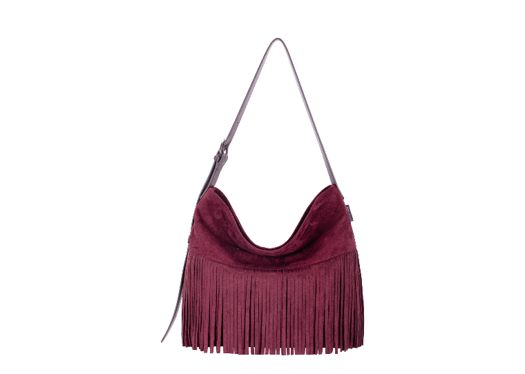 David Jones Faux Suede Fringe Shoulder Bag CM8723