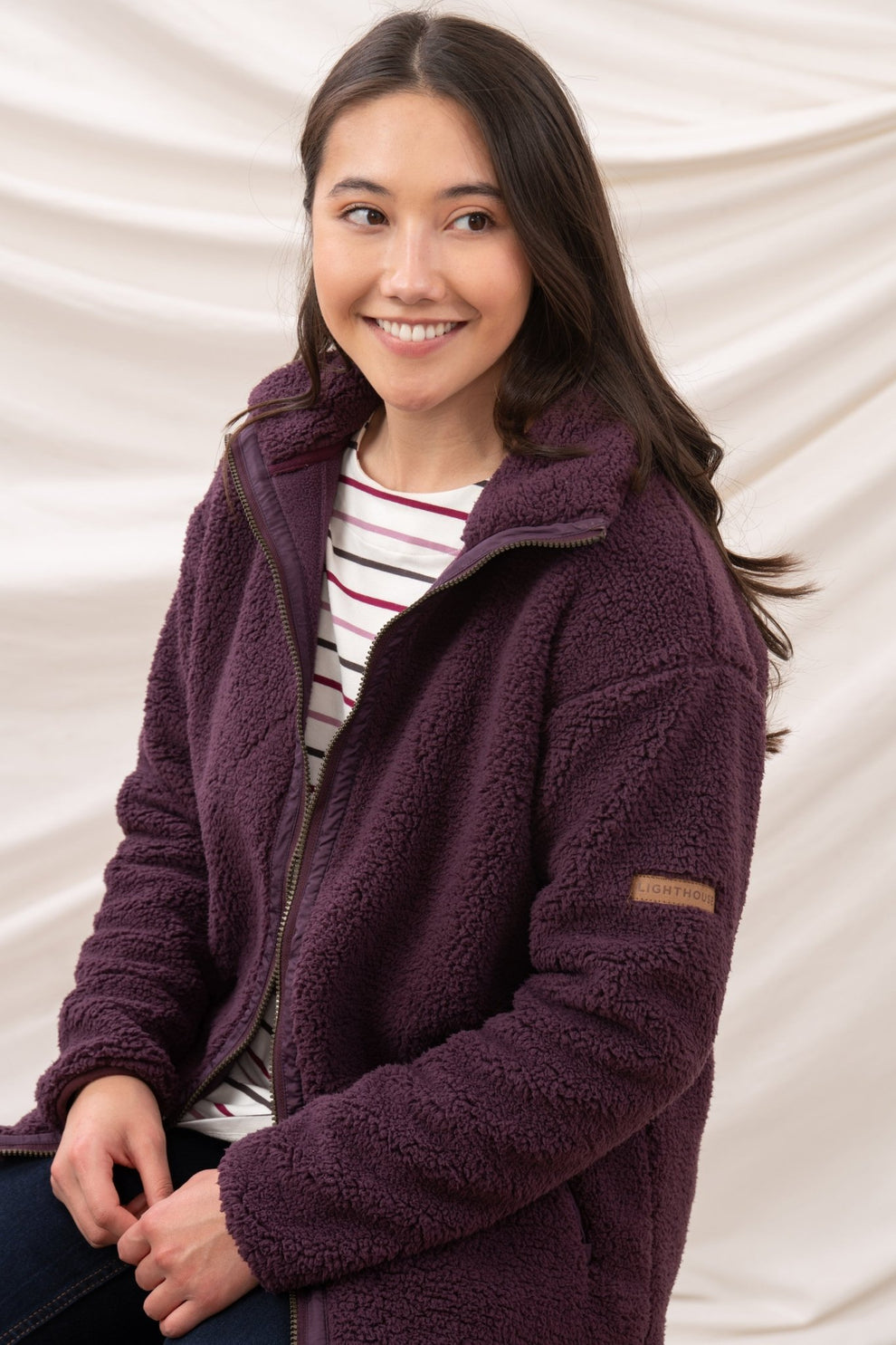 Lighthouse Cobh Fleece-Coats & Jackets-White finn