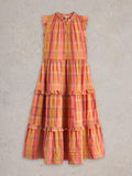 White Stuff Rosie Check Maxi Dress-Dress-White finn