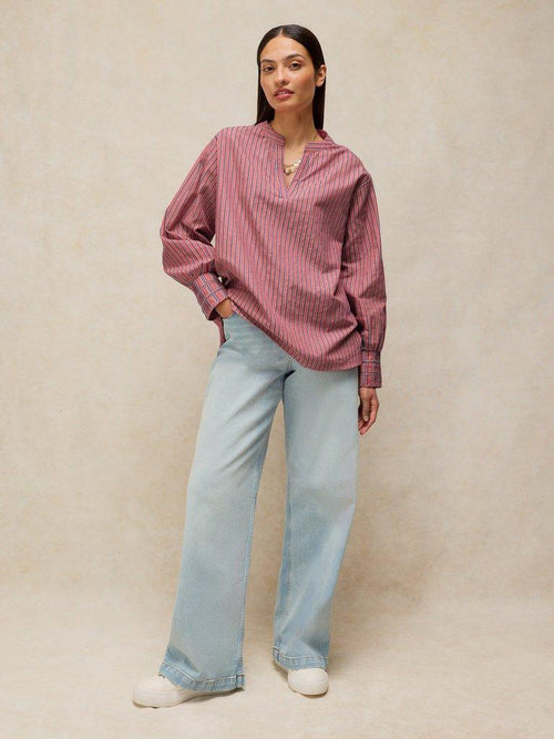 White Stuff raya pop over shirt