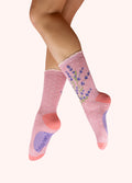 Powder Ladies' Ankle Socks - Luscious Lavender in Pink-Powder-White finn