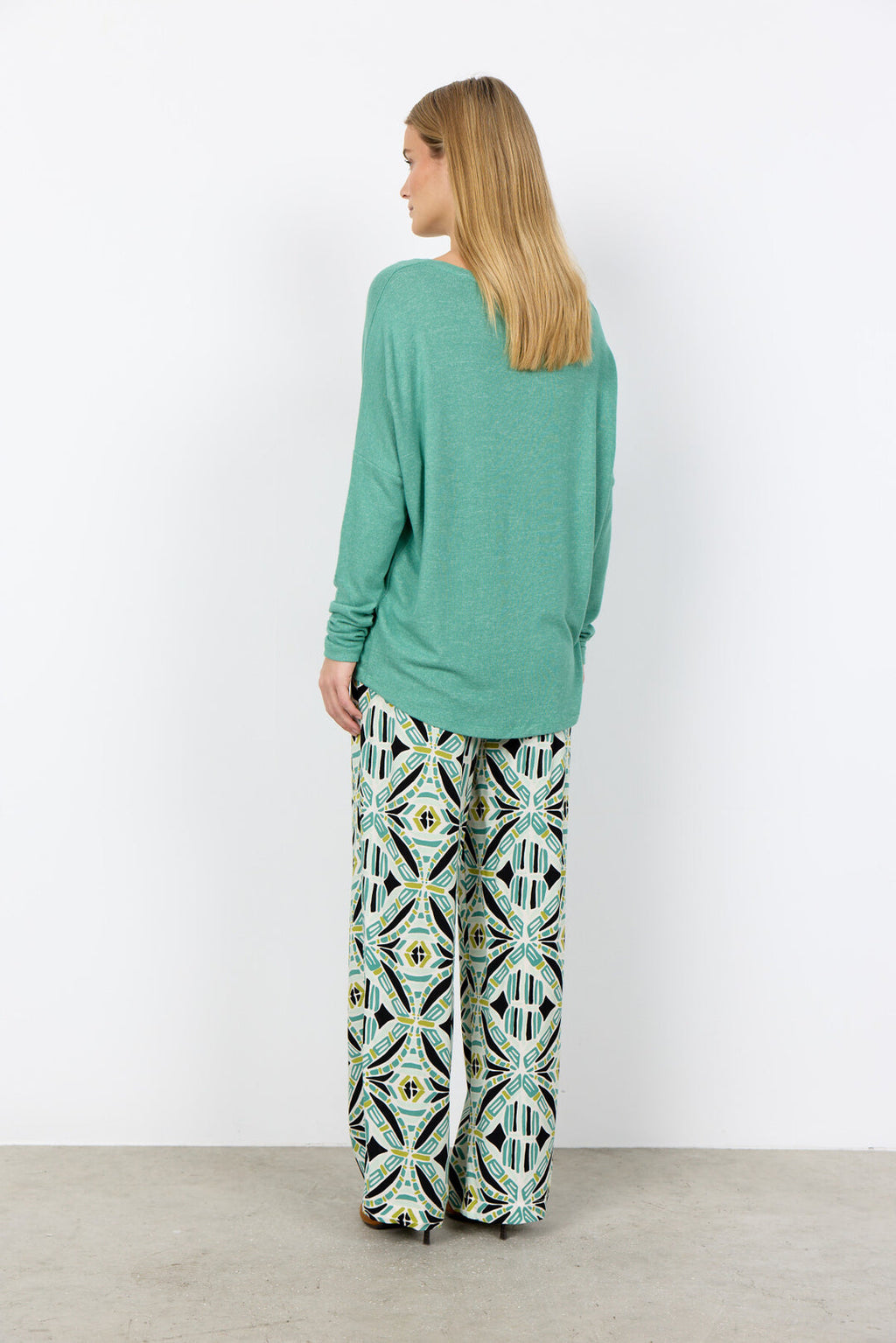 Soya Concept SC-BIARA 1 Blouse Green-Soya Concept-White finn