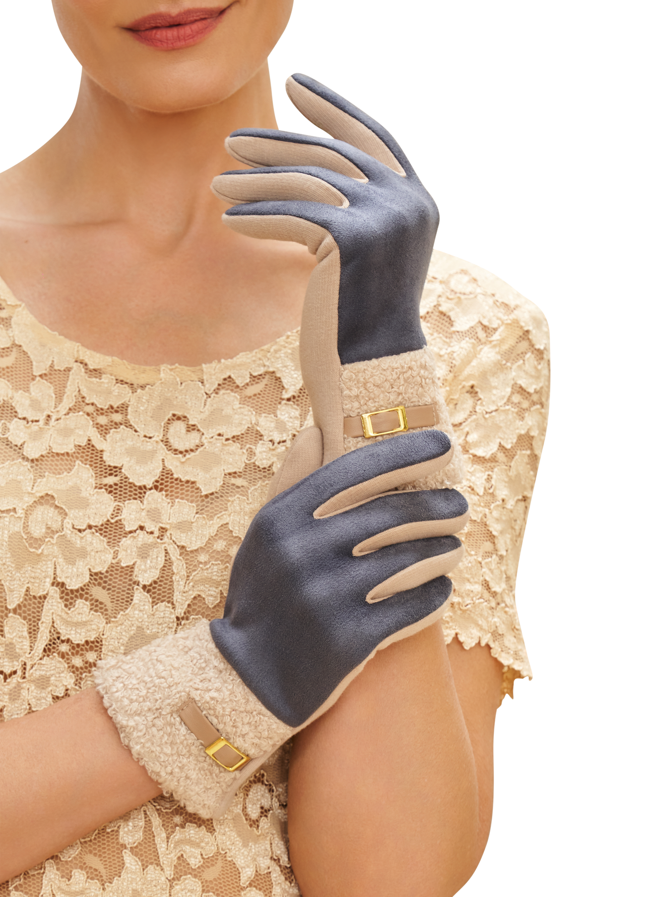 Powder Audrey Gloves-Gloves-White finn