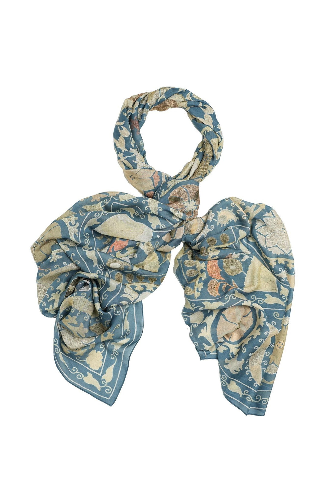 One Hundred Stars Susani charcoal Scarf-Scarf-White finn
