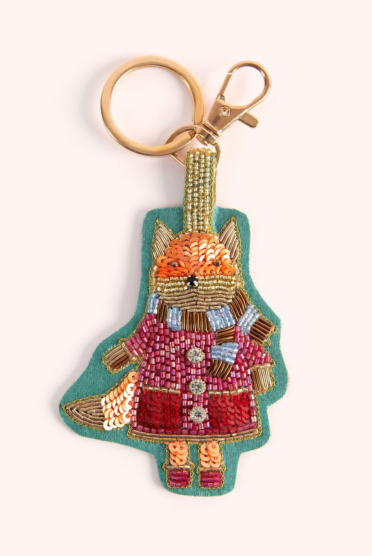 Powder Beaded Keyrings - Fall Fox
