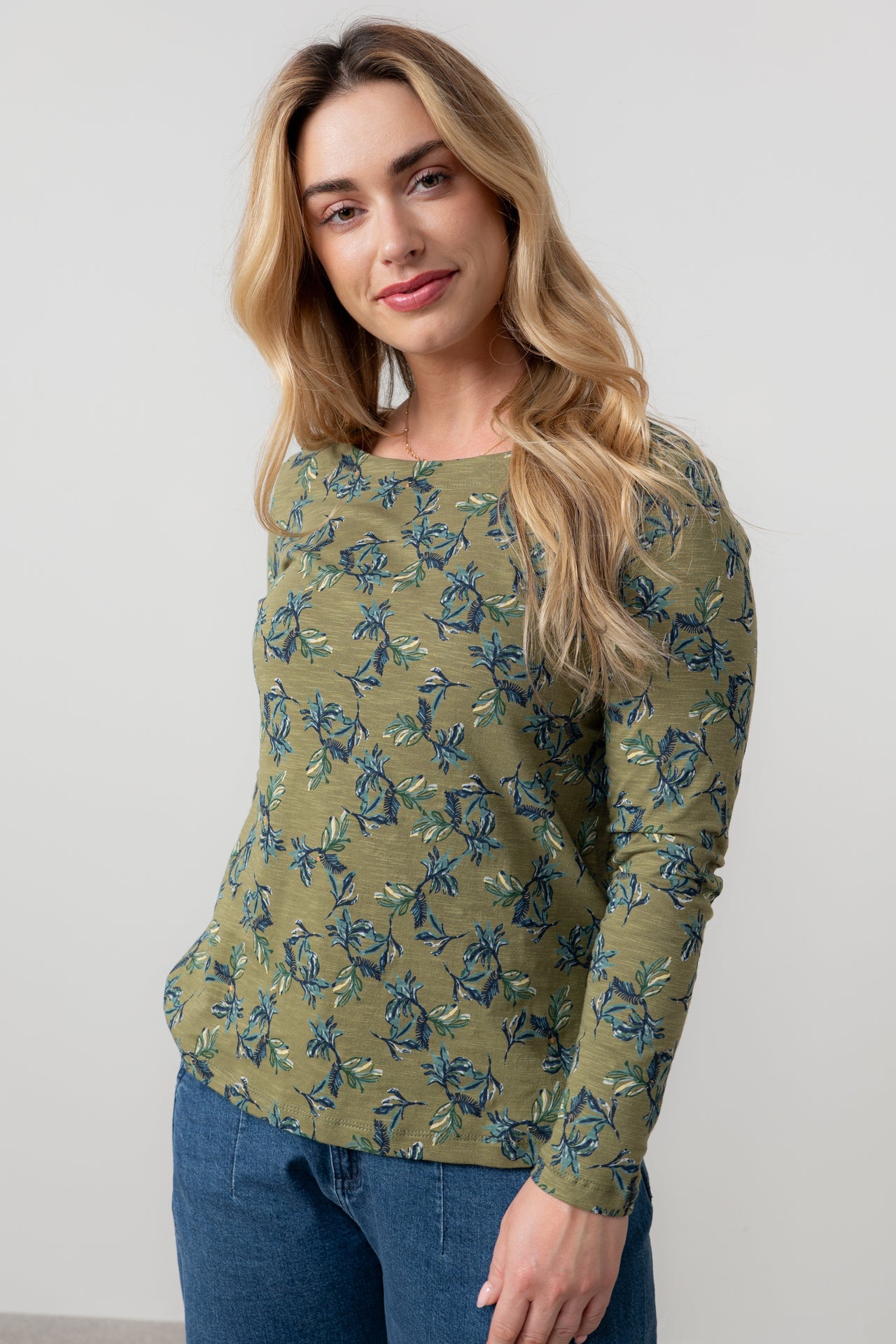 Lily and Me Riverside Top Foliage-Lily and Me-White finn