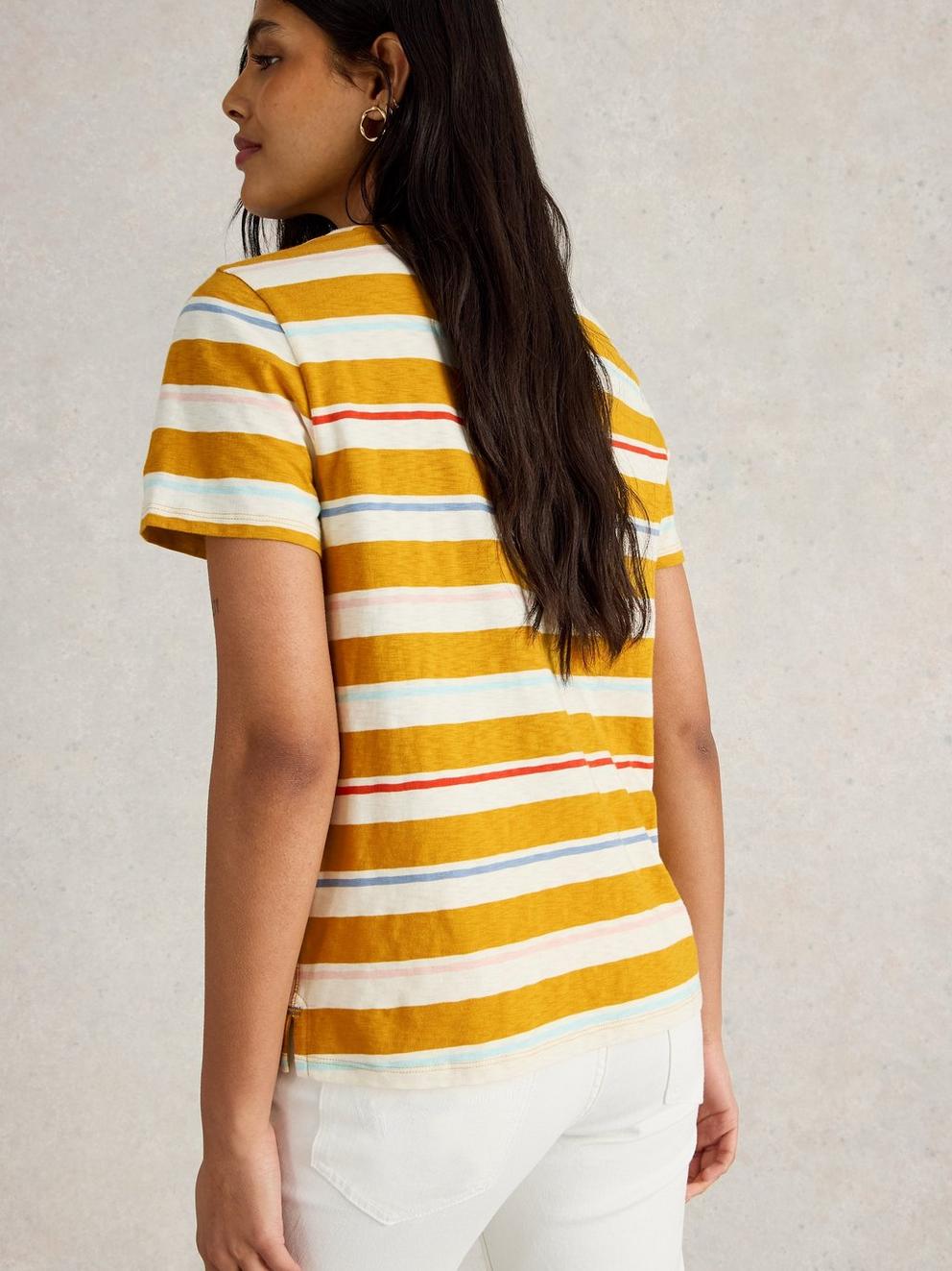 White Stuff Abbie Striped Tee-Shirts & Tops-White finn