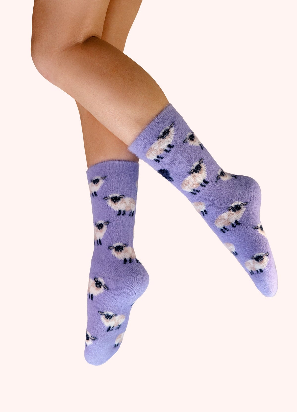 Powder Fuzzy Socks