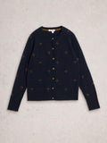White Stuff Lulu Long Sleeve Embroidered Cardigan-Cardigan-White finn