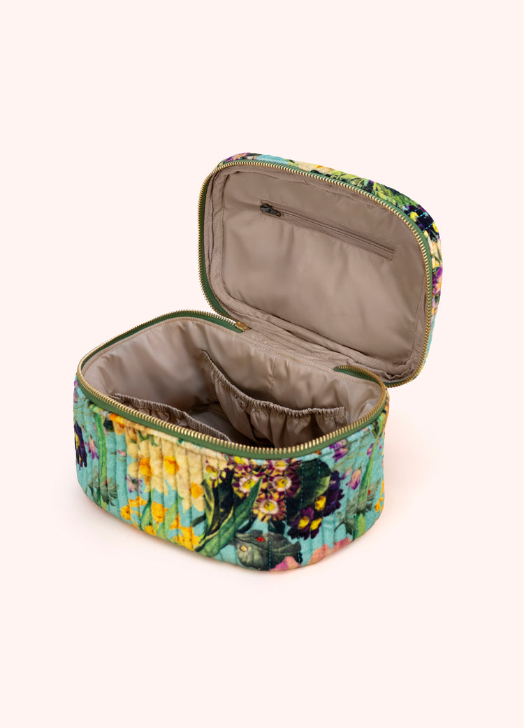 Powder Quilted Velvet Vanity Case Spring Flora