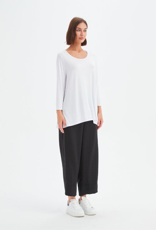 Tirelli Wide Sleeve Yoke Tee White