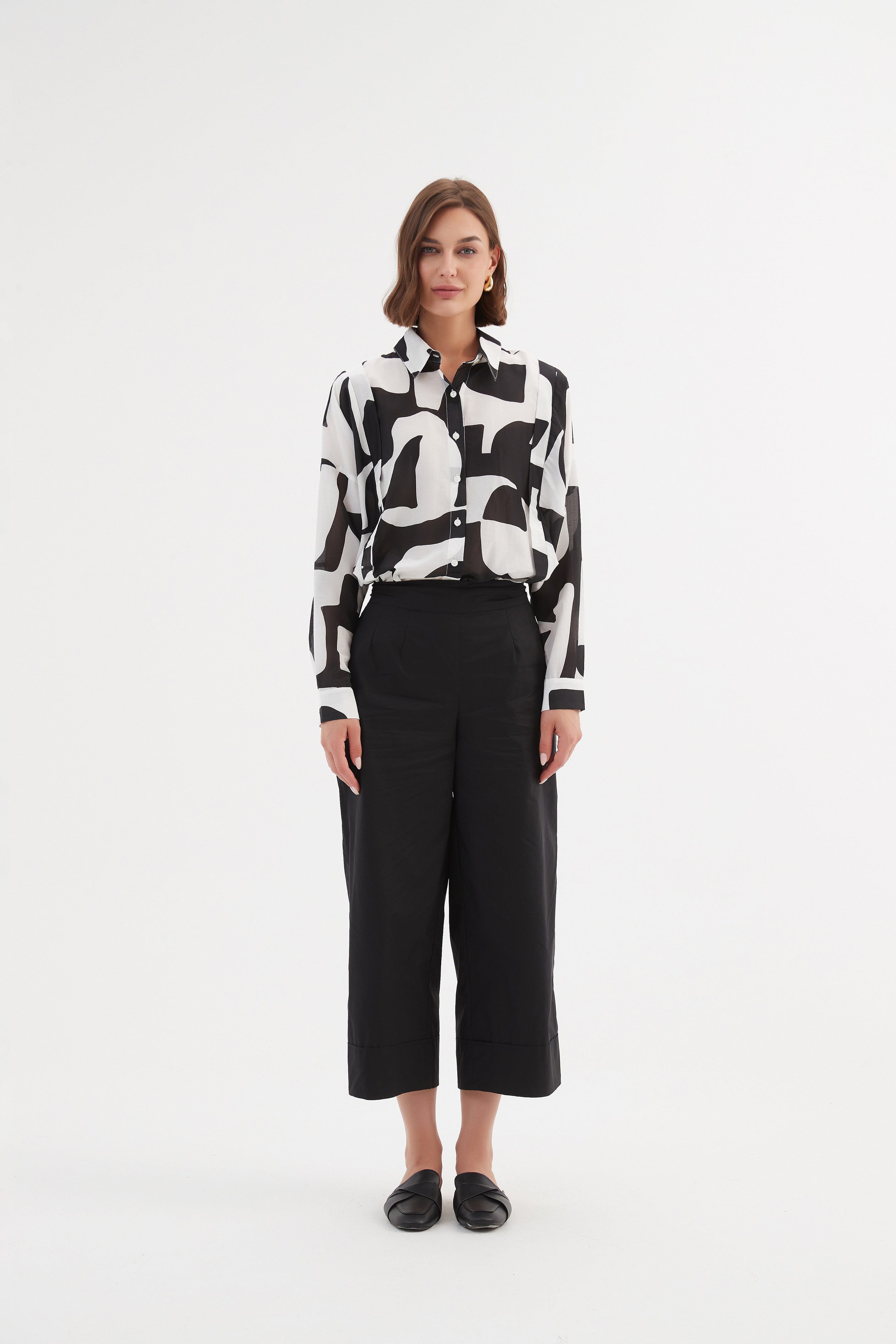 Tirelli Classic Pant Black-Trouser-White finn