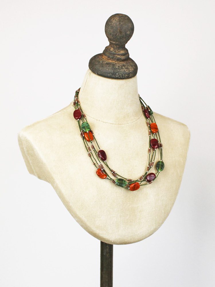 Overlapping Glass Bead Necklace DC1610