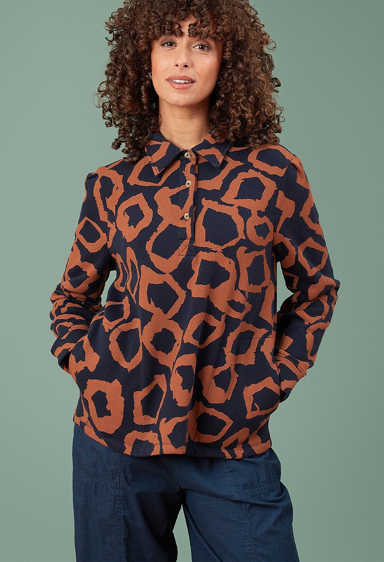 Adini Animal Spot Rue Sweatshirt - Navy