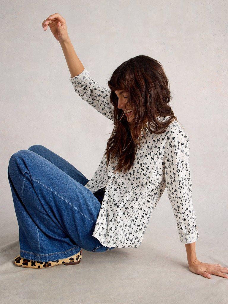 White Stuff Sophie Organic Cotton Shirt-Shirt-White finn