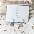 Tempest hoop earrings with CZ motif drop XSST128E