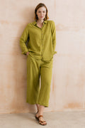 Lily and Me Savannah Textured Seersucker Shirt Lime-Shirts & Tops-10-Lime-