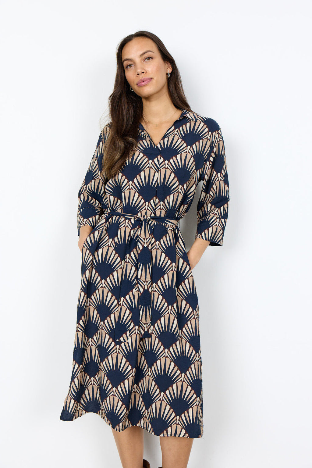Soya Concept SC-HALIN AOP 3 Dress Navy