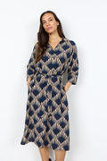Soya Concept SC-HALIN AOP 3 Dress Navy
