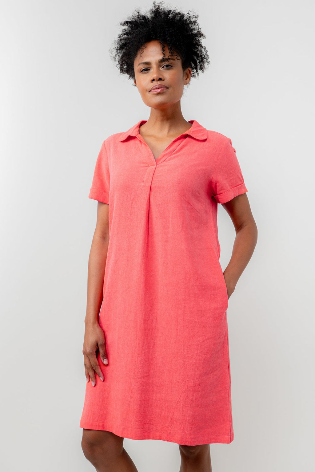 Lily and Me Lavender Dress Plain Linen