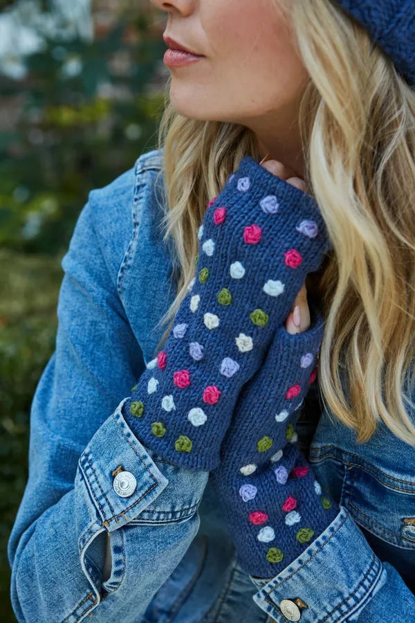 Pachamama Kew Handwarmer Denim-Gloves-White finn
