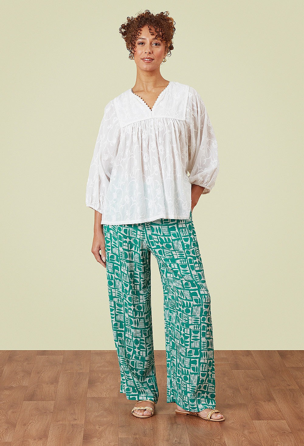 Adini Flower Embroidered Top White-Shirts & Tops-XS-White-