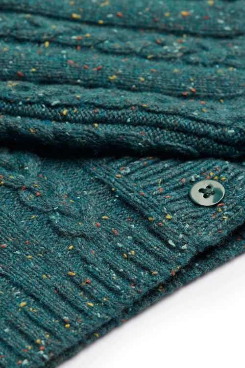 Mistral Collar & Cable Fleck Cardigan