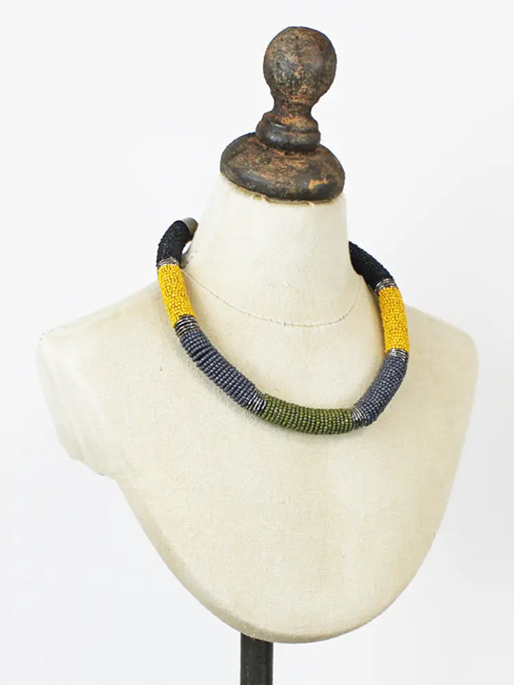 Suzie Blue Short Beaded Necklace DC6508