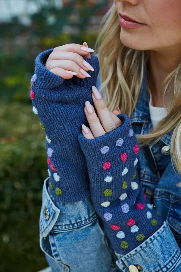 Pachamama Kew Handwarmer Denim-Gloves-White finn