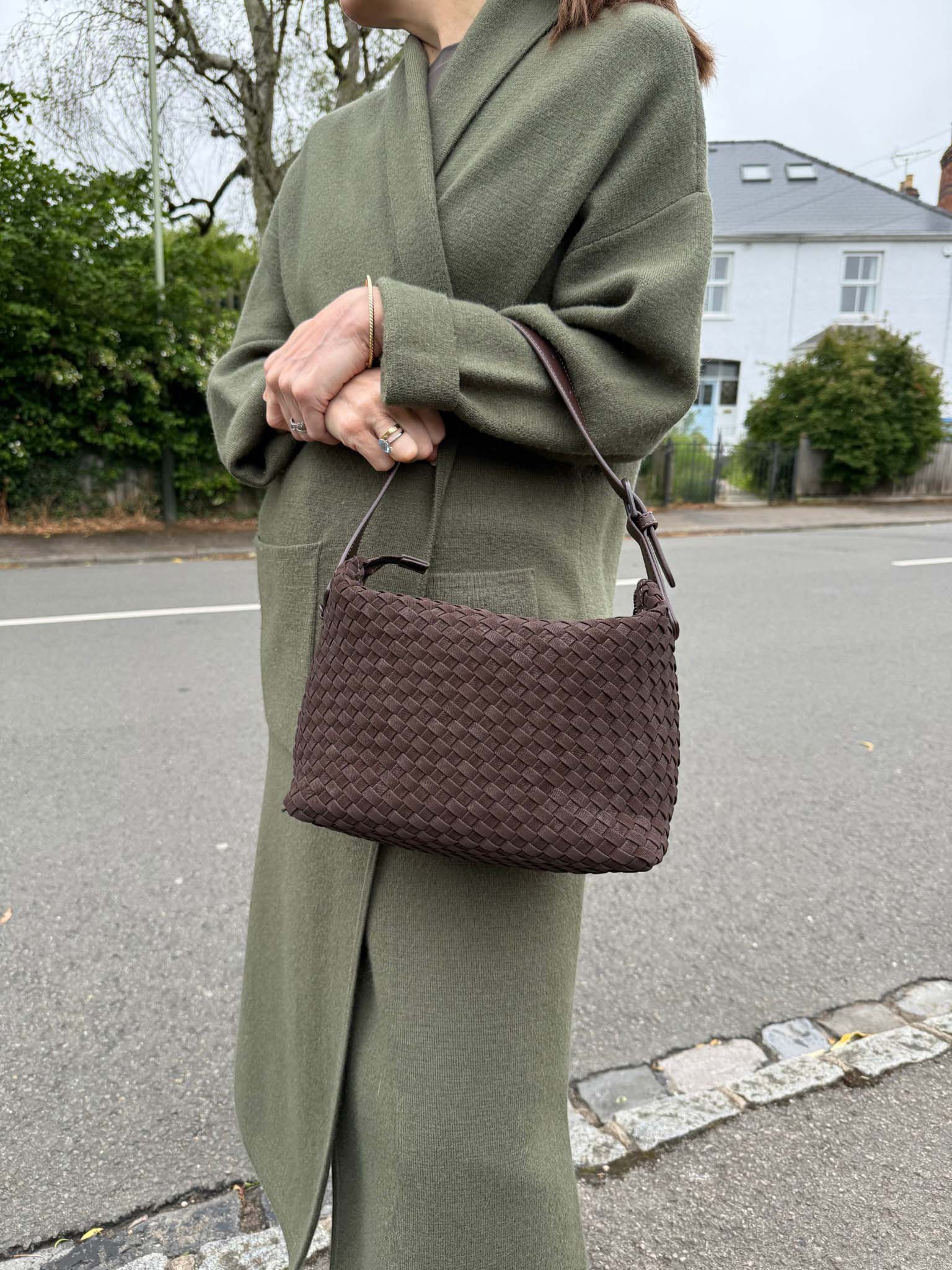 David Jones woven effect shoulder bag CM8452-1