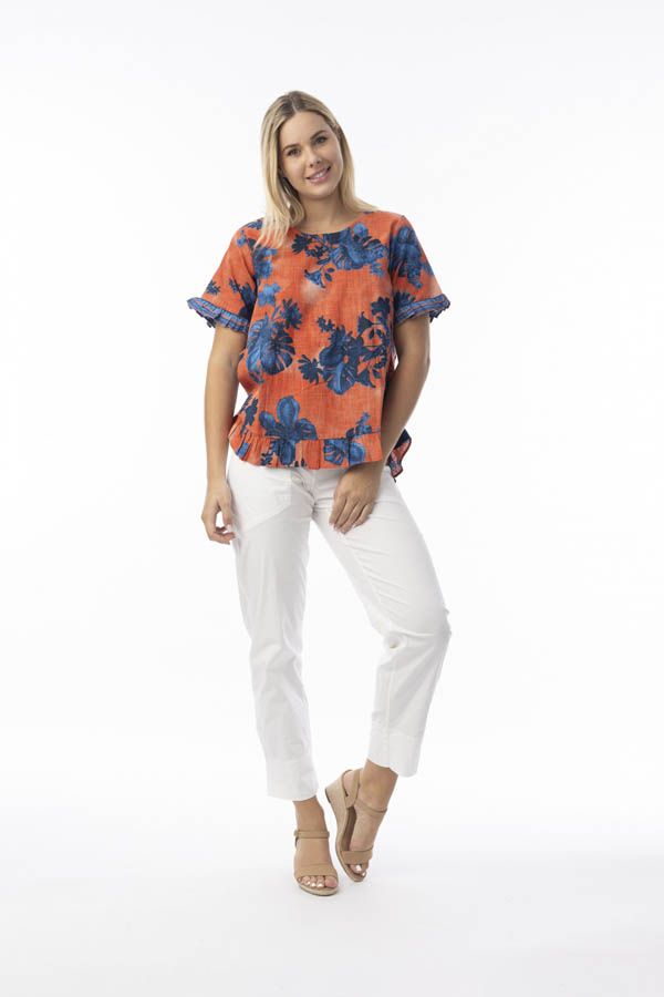 Orientique Arashi Frill Top-Shirts & Tops-8-
