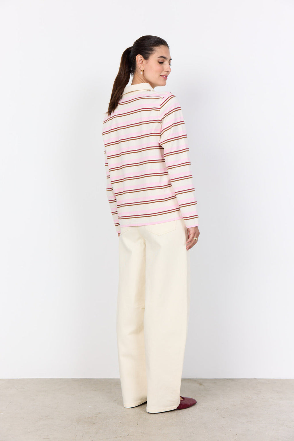 Soya Concept SC-BASE 2 Blouse Light pink-White finn -White finn