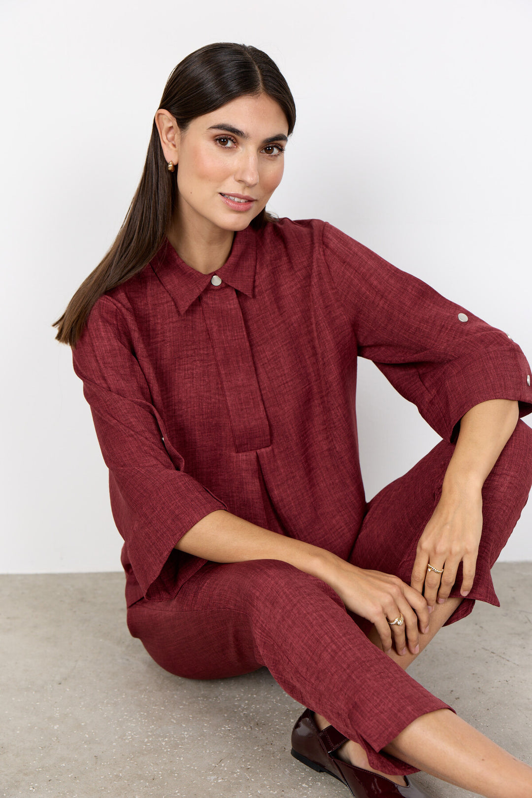 Soya Concept SC-CHARISSA 5 Shirt Dark red