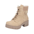 Rieker Cream Heel Boot 74532-Footwear-White finn