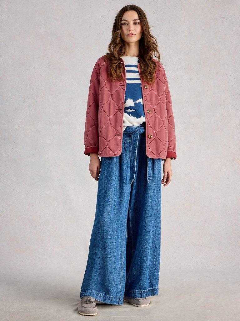 White Stuff Anya Jersey Quilted Jacket-White Stuff-White finn